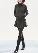 Pleated Coat Dress