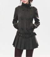 Pleated Coat Dress