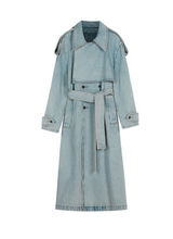 Washed Denim Trench