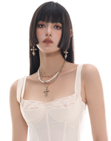 Pearl Cross Necklace