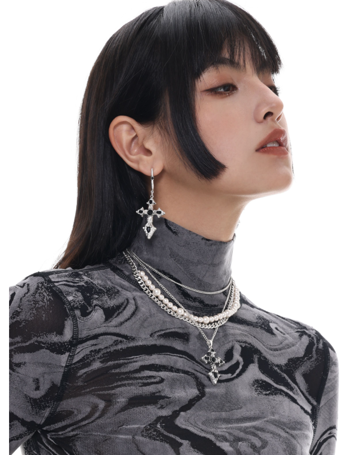 Pearl Cross Necklace