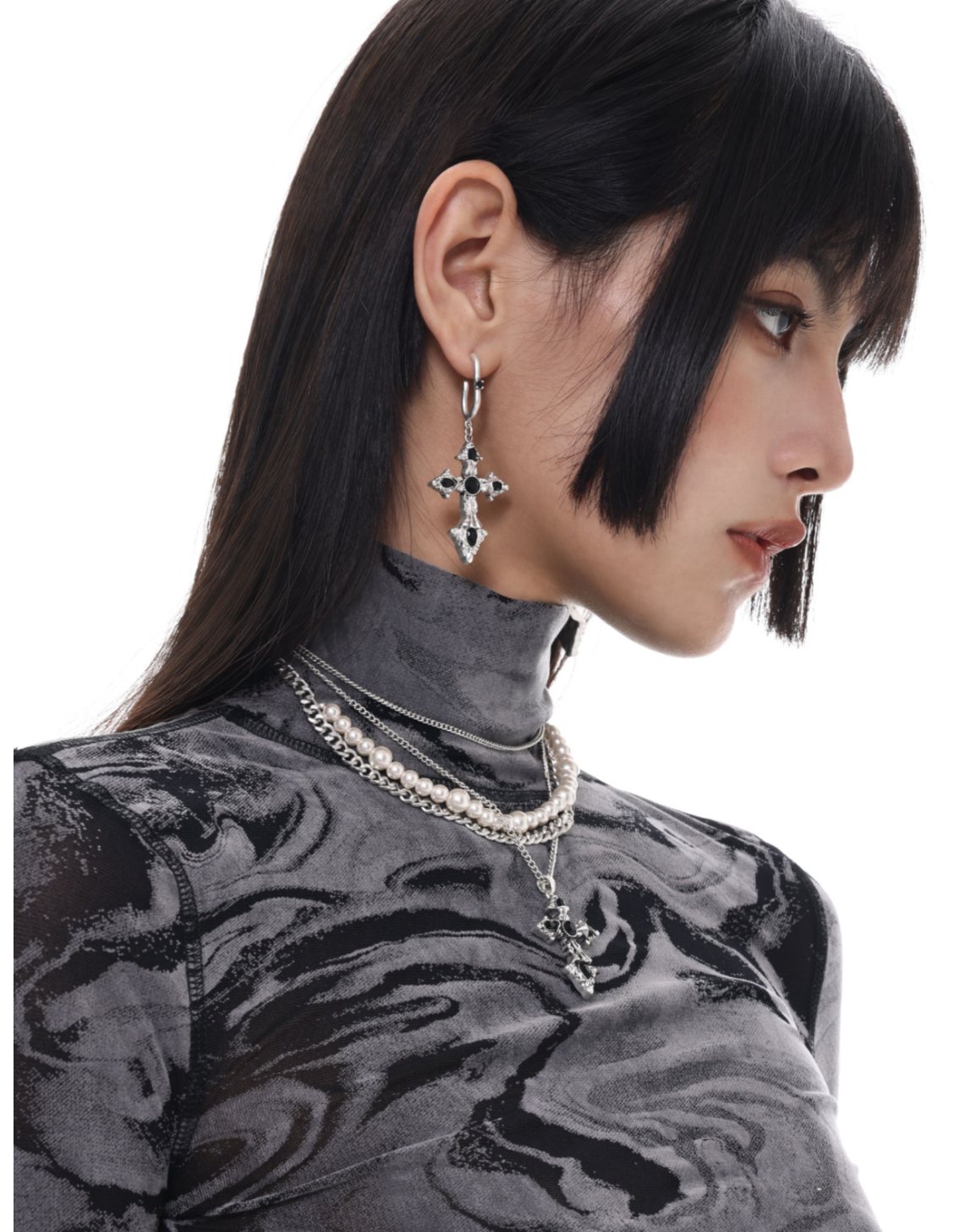 Pearl Cross Necklace