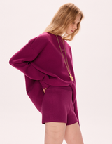 Plum Knit Cardigan Set