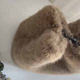 Faux Rabbit Fur Bucket Bag