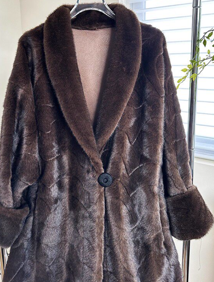 Ultra-Soft Fur Coat - Espresso
