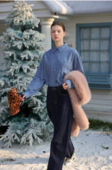 Plush Statement Scarf - Flamingo