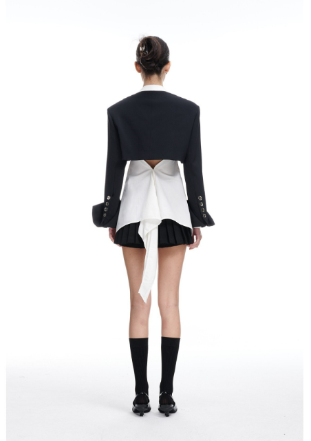 Black White Shirt Suit